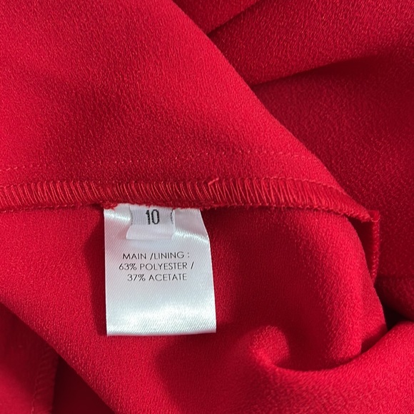 NWT Alex Perry Red Darcy Draped Bustier Sweetheart Midi Dress Size 6 - Picture 11 of 12